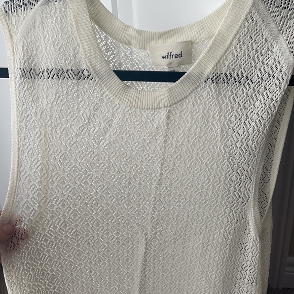 Aritzia Wilfred white knit top - Picture 3 of 3